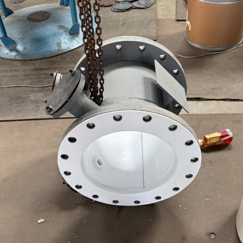 Té chimique résistant aux acides doublé de PTFE