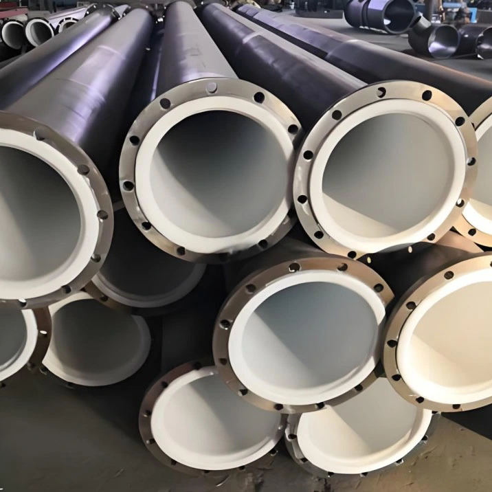 Pipeline de transport de produits chimiques revêtu de PTFE
